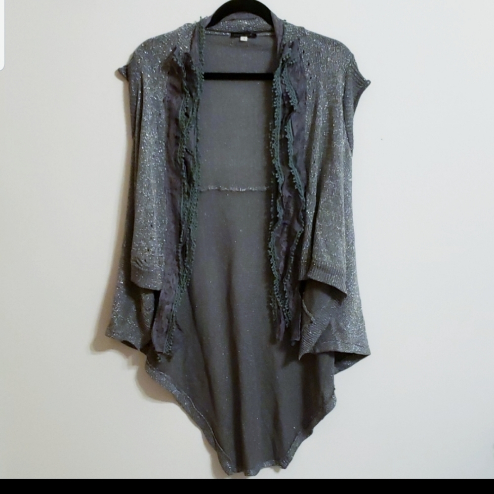 Doki Geki Gray Shimmer Sweater...S